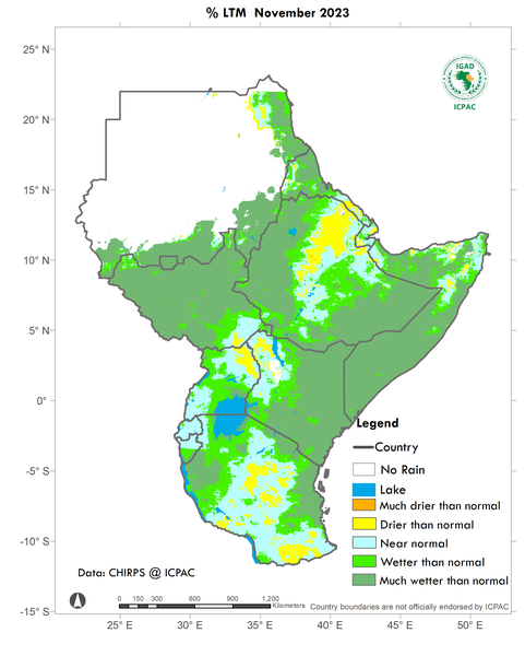 Recent rainfall anomalies