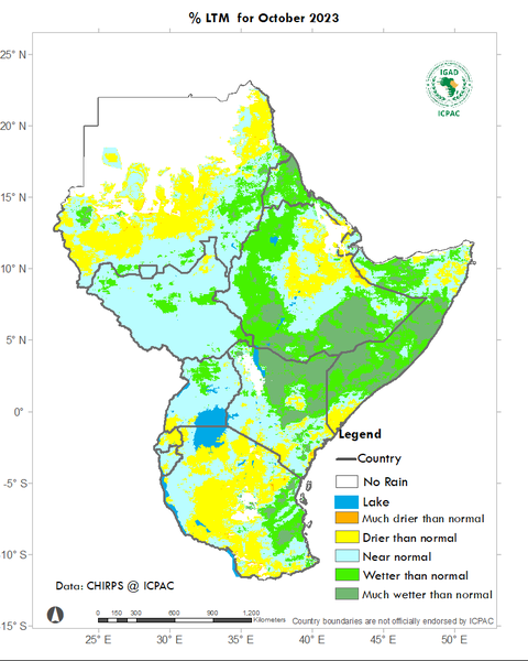 Recent rainfall anomalies