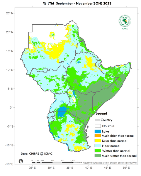 Recent rainfall anomalies