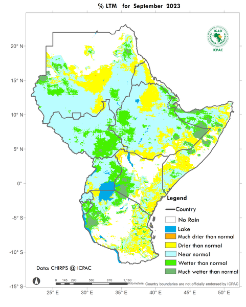 Recent rainfall anomalies