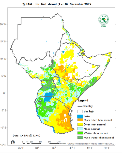 Recent rainfall anomalies