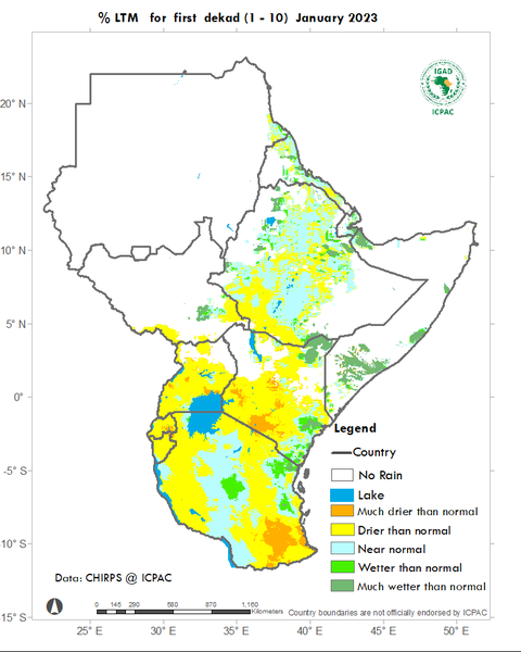 Recent rainfall anomalies