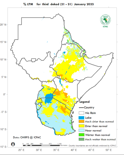 Recent rainfall anomalies