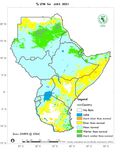 Recent rainfall anomalies