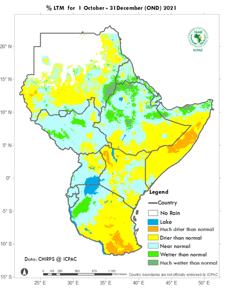 Recent rainfall anomalies