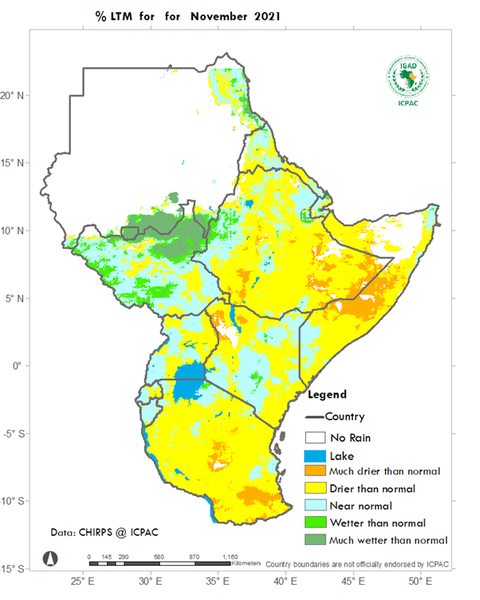 Recent rainfall anomalies