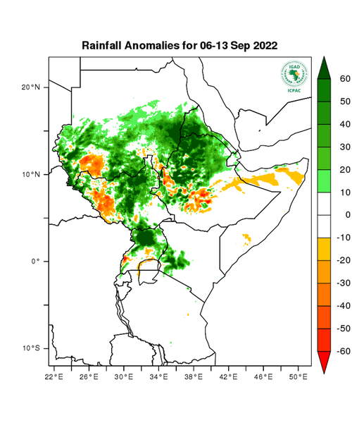 Rainfall forecast (anomalies)