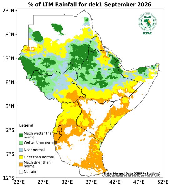 Recent rainfall anomalies