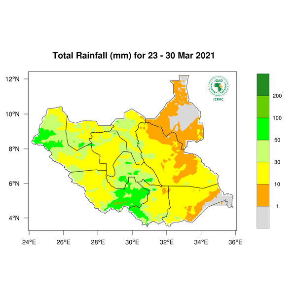 Rainfall forecast (Total mm)