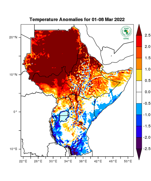 Temperature forecast (Anomalies)