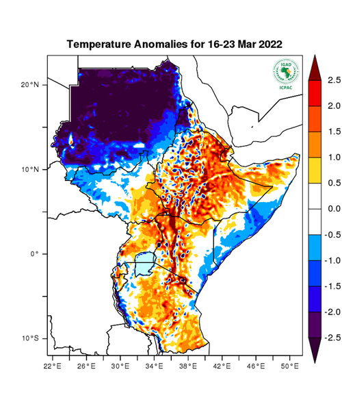 Temperature forecast (Anomalies)