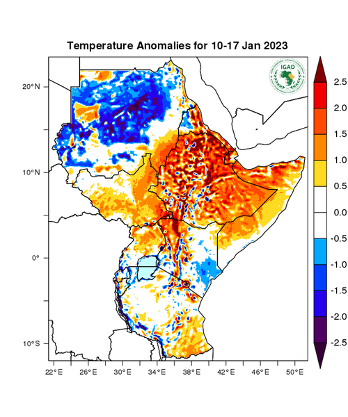 Temperature forecast (Anomalies)