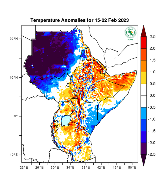 Temperature forecast (Anomalies)