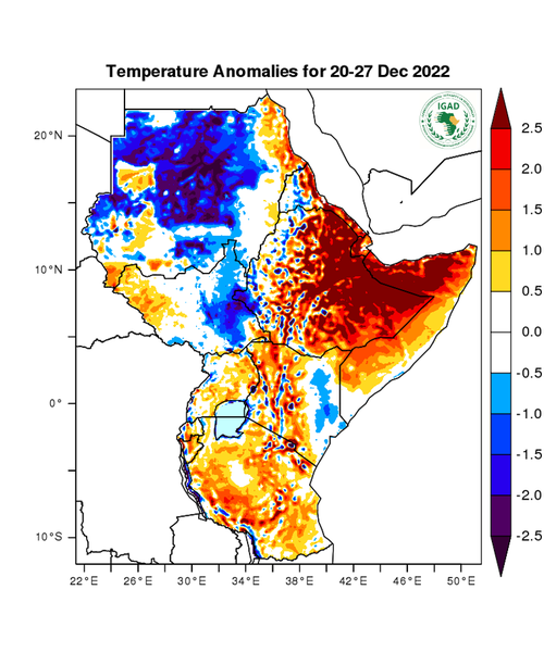 Temperature forecast (Anomalies)