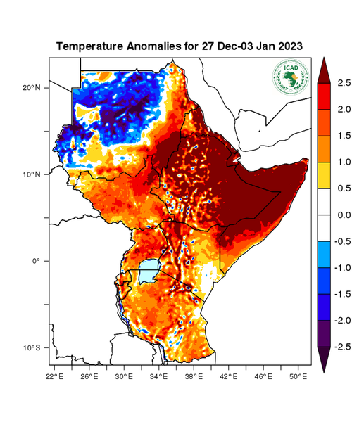 Temperature forecast (Anomalies)