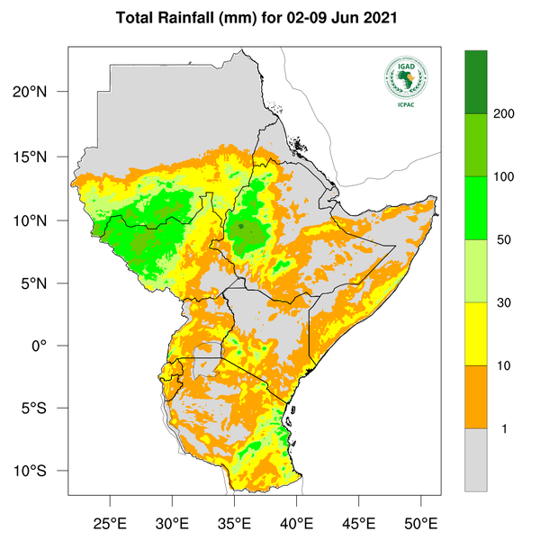 Rainfall forecast (Total mm)
