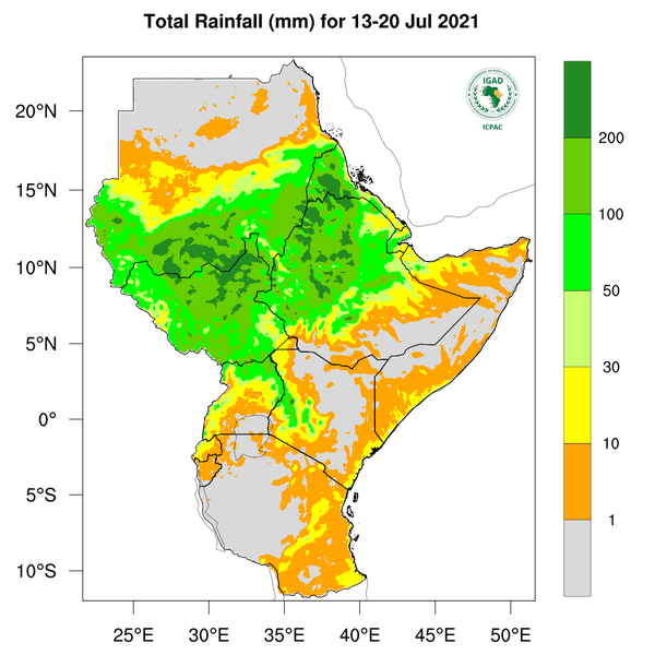 Rainfall forecast (Total mm)