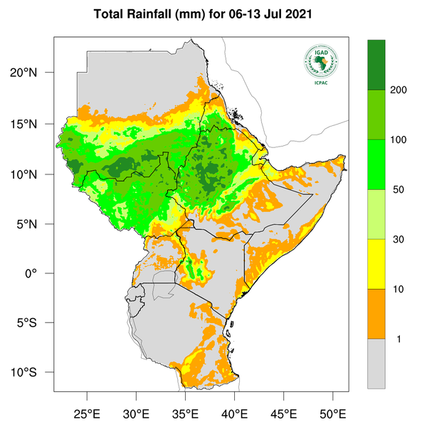 Rainfall forecast (Total mm)