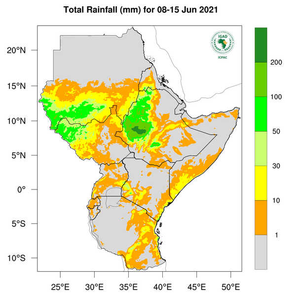 Rainfall forecast (Total mm)