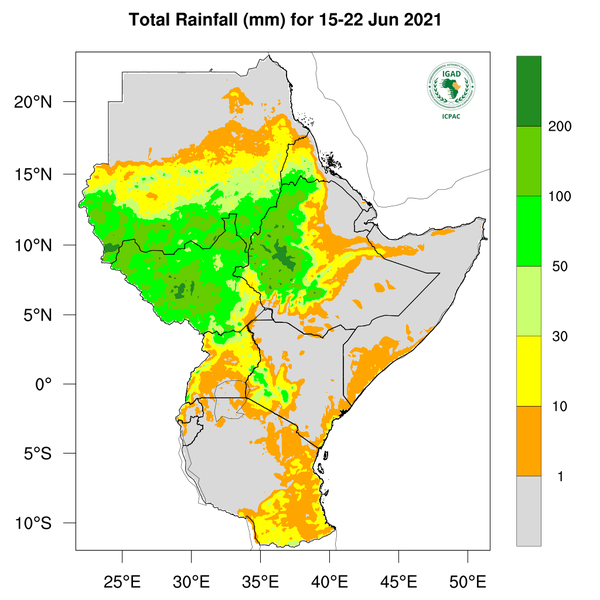 Rainfall forecast (Total mm)