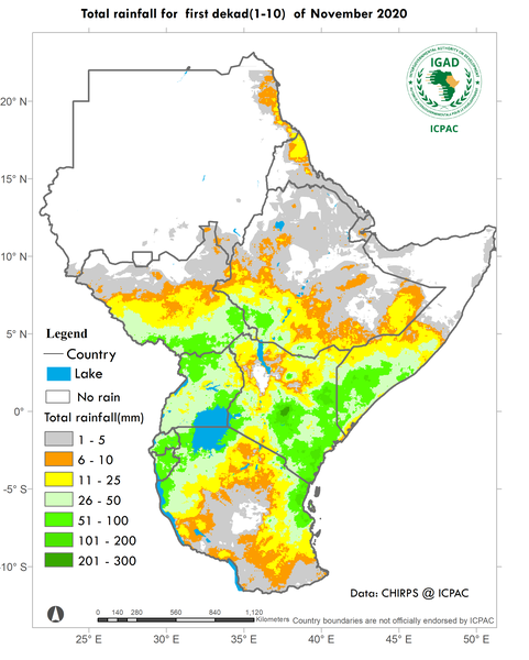 Recent rainfall totals