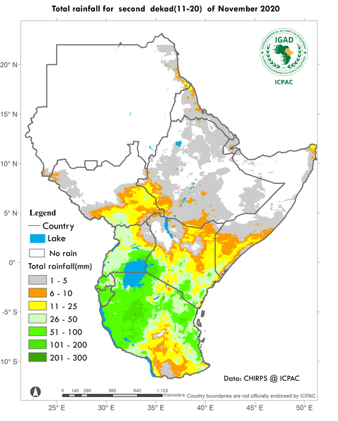 Recent rainfall totals