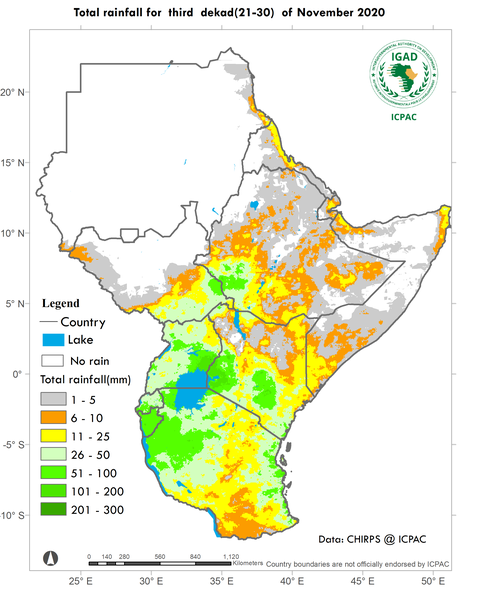 Recent rainfall totals