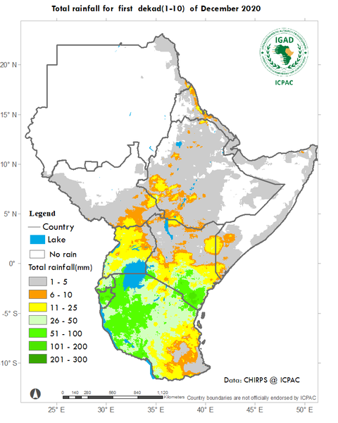 Recent rainfall totals