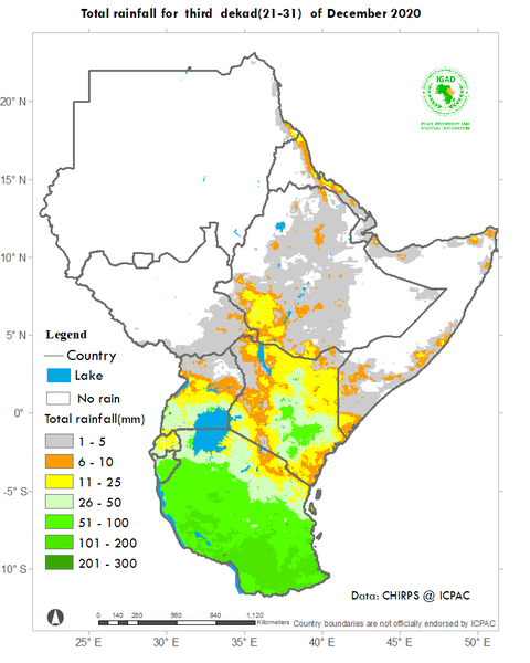 Recent rainfall totals