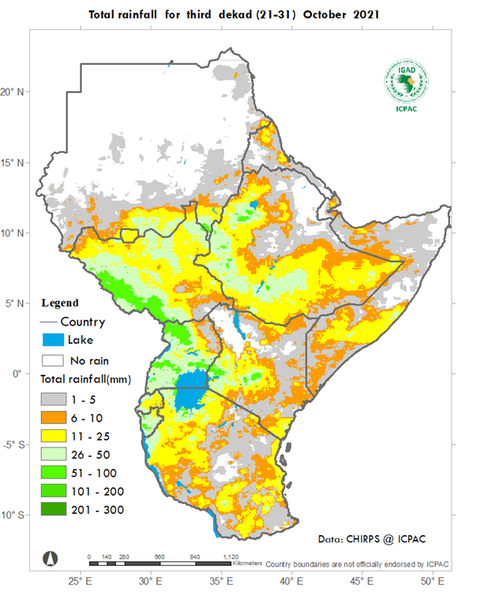 Recent rainfall totals