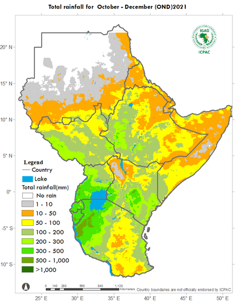 Recent rainfall totals