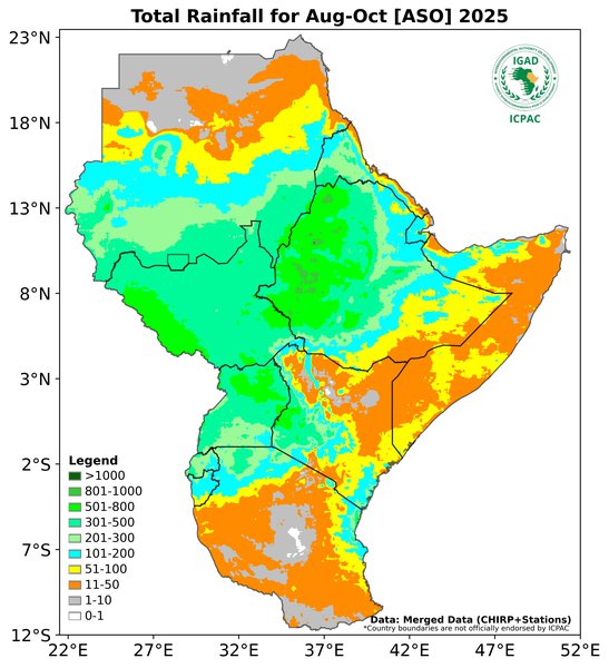 Recent rainfall totals