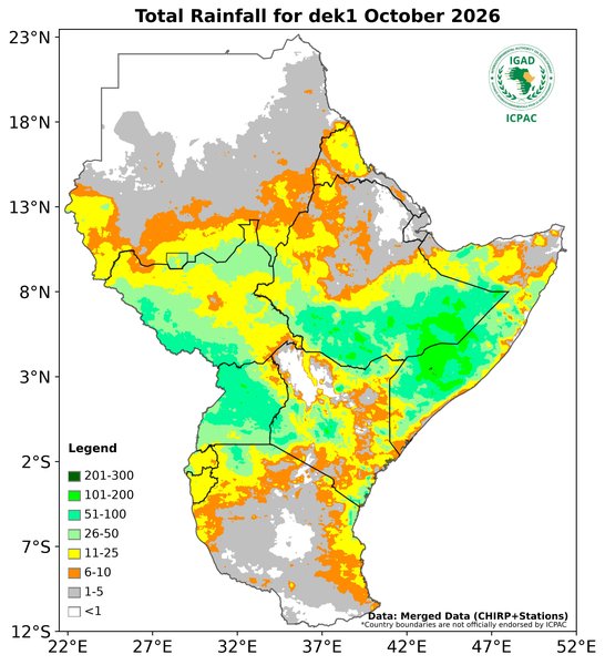 Recent rainfall totals