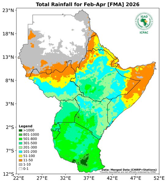 Recent rainfall anomalies