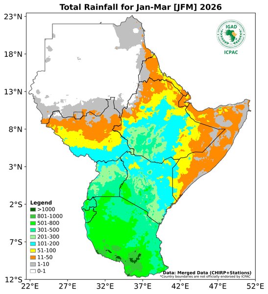Recent rainfall totals