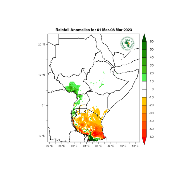 Rainfall forecast (anomalies)