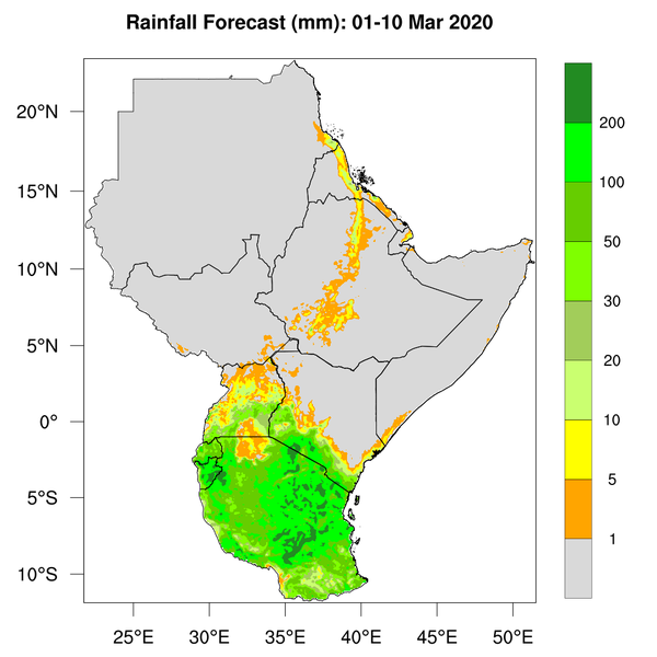 Rainfall forecast (Total mm)