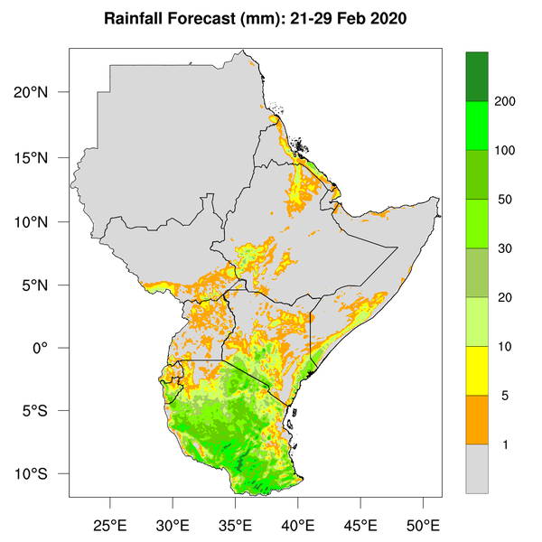 Rainfall forecast (Total mm)