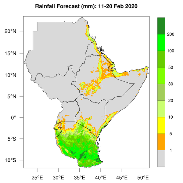 Rainfall forecast (Total mm)