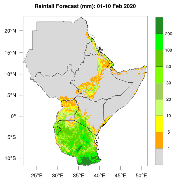 Rainfall forecast (Total mm)