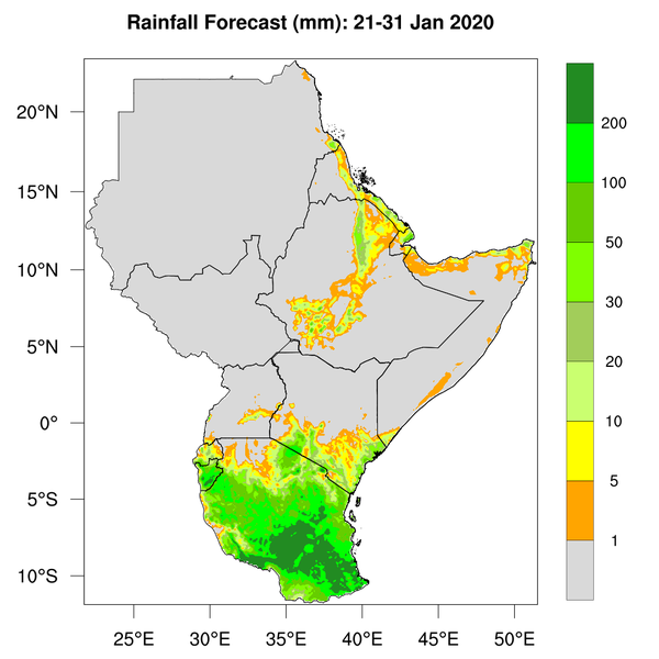 Rainfall forecast (Total mm)