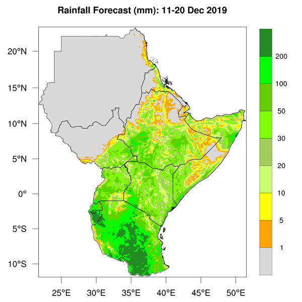 Rainfall forecast (Total mm)