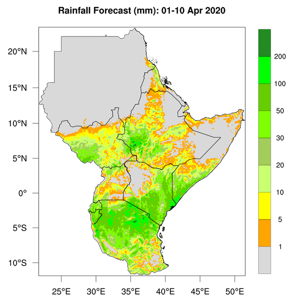 Rainfall forecast (Total mm)