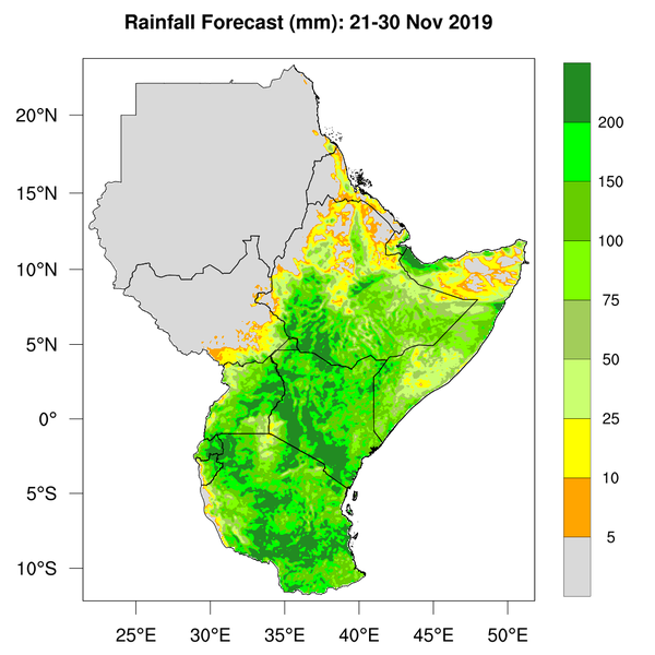 Rainfall forecast (Total mm)