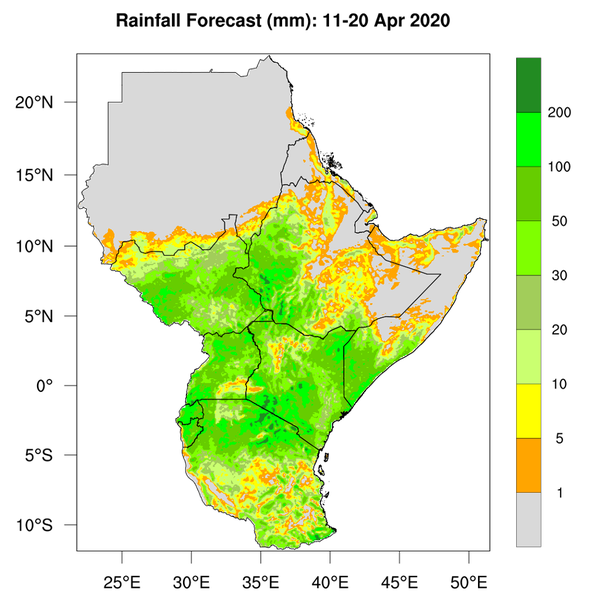 Rainfall forecast (Total mm)