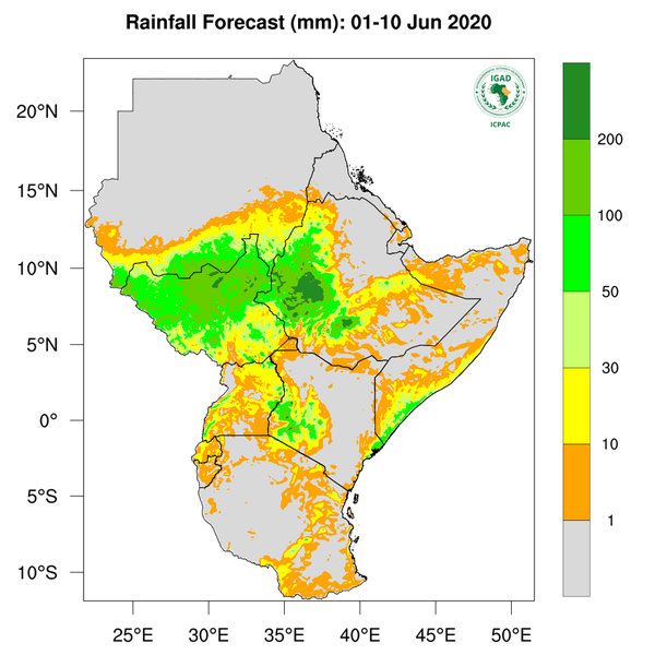 Rainfall forecast (Total mm)