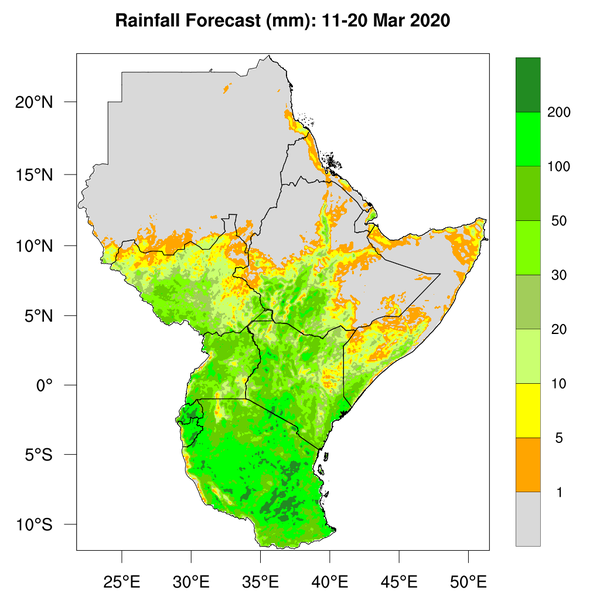 Rainfall forecast (Total mm)
