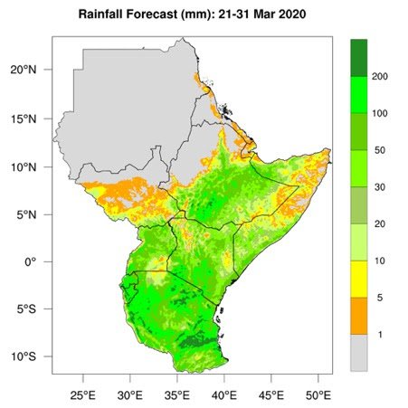 Rainfall forecast (Total mm)